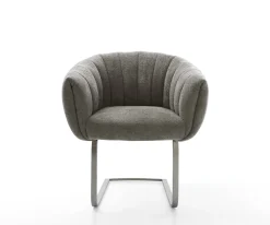 FreischwingerJada-Flex Bouclé Soft Schlamm Freischwinger flach Graphit Taschenfederkern Sofort versandfertig