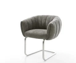 FreischwingerJada-Flex Bouclé Soft Schlamm Freischwinger flach Edelstahl Taschenfederkern Sofort versandfertig