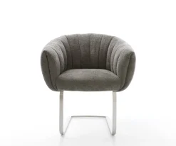 FreischwingerJada-Flex Bouclé Soft Schlamm Freischwinger flach Edelstahl Taschenfederkern Sofort versandfertig