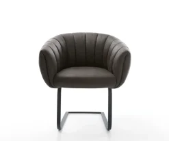 FreischwingerJada-Flex Mikrofaser Anthrazit Vintage Freischwinger flach Schwarz Taschenfederkern Sofort versandfertig