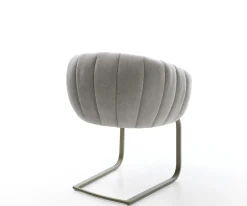 FreischwingerJada-Flex Strukturstoff Soft Grau Freischwinger flach Effektfinish Titan Taschenfederkern Sofort versandfertig