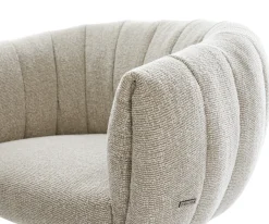 FreischwingerJada-Flex Webstoff Soft Beige Freischwinger flach Effektfinish Titan Taschenfederkern Sofort versandfertig
