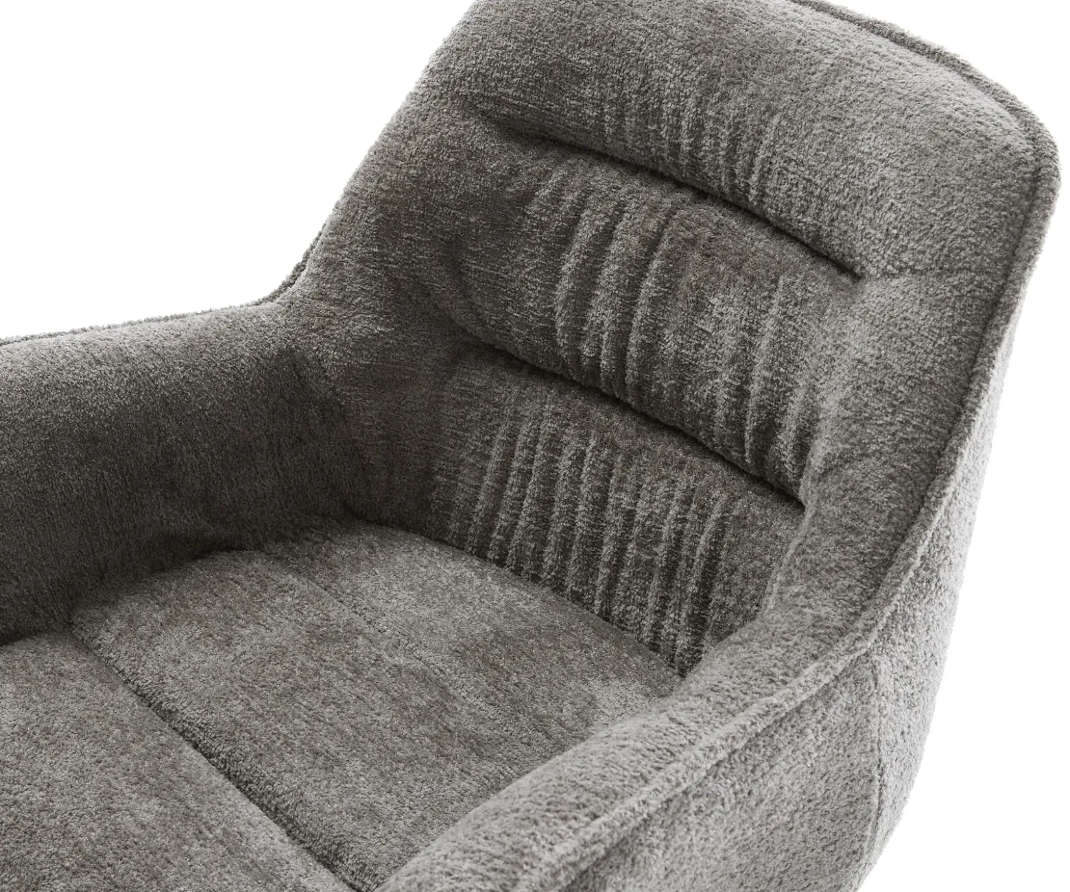 FreischwingerKaira-Flex Bouclé Soft Schlamm Freischwinger flach Graphit Sofort versandfertig