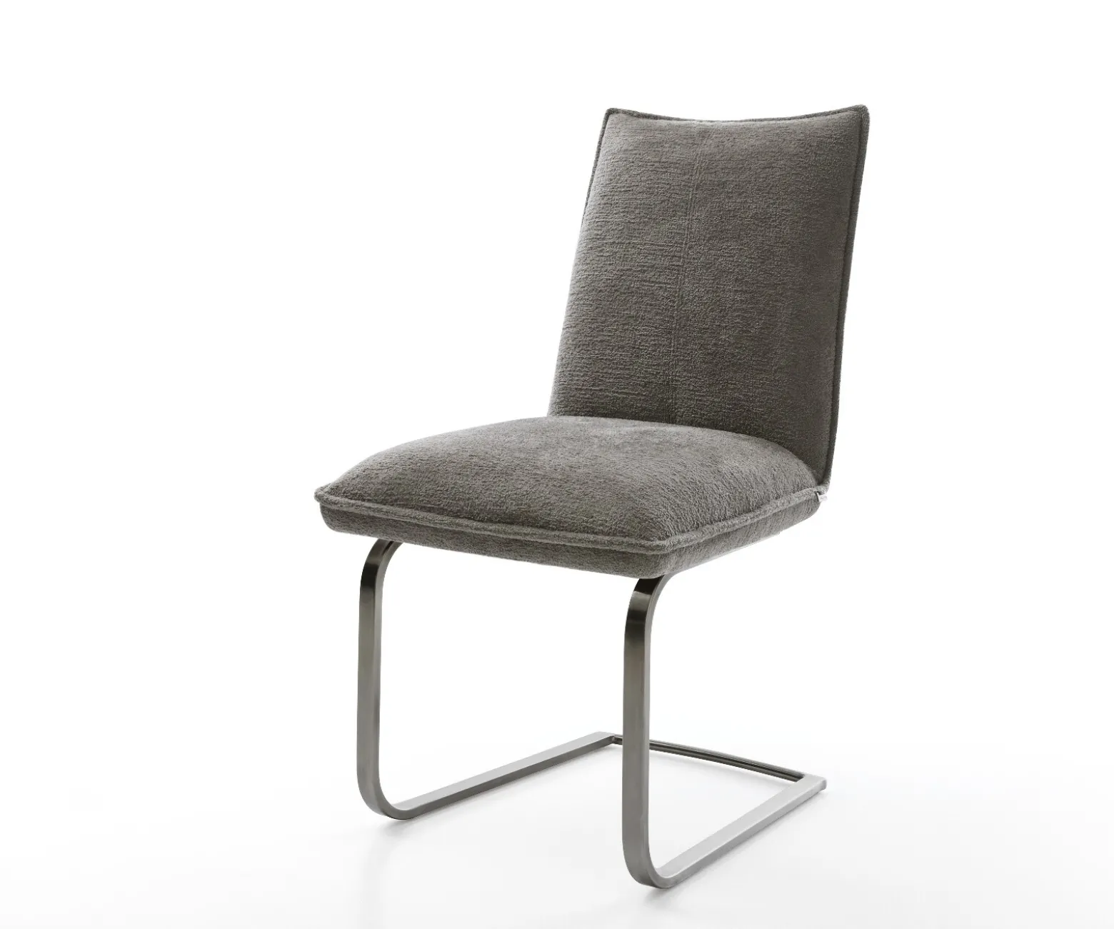 FreischwingerLelio-Flex Bouclé Soft Schlamm Freischwinger flach Graphit Taschenfederkern Sofort versandfertig