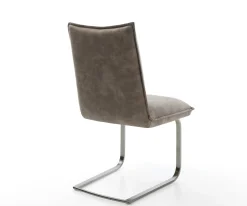 FreischwingerLelio-Flex Mikrofaser Taupe Vintage Freischwinger flach Graphit Taschenfederkern Versandfertig ca. 28.10.26