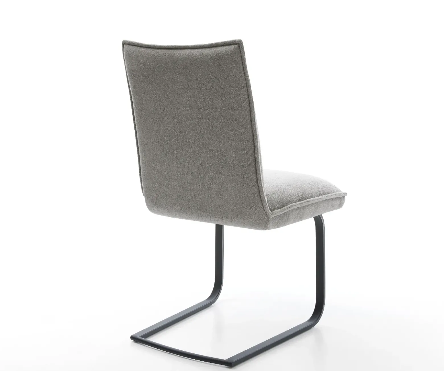 FreischwingerLelio-Flex Strukturstoff Soft Grau Freischwinger flach Schwarz Taschenfederkern Sofort versandfertig