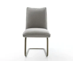 FreischwingerLelio-Flex Strukturstoff Soft Grau Freischwinger flach Effektfinish Titan Taschenfederkern Sofort versandfertig