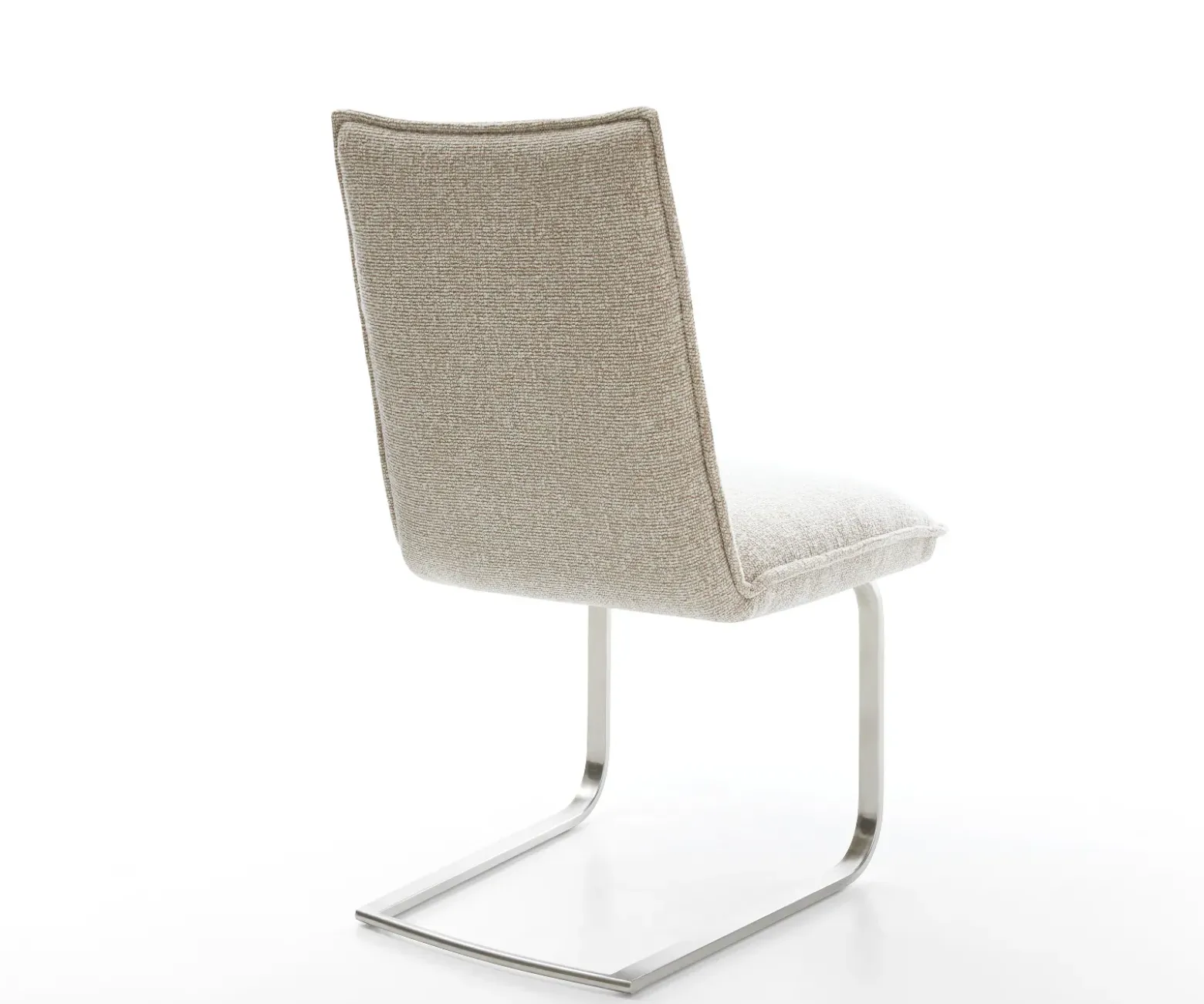 FreischwingerLelio-Flex Webstoff Soft Beige Freischwinger flach Edelstahl Taschenfederkern Sofort versandfertig