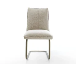FreischwingerLelio-Flex Webstoff Soft Beige Freischwinger flach Effektfinish Titan Taschenfederkern Sofort versandfertig