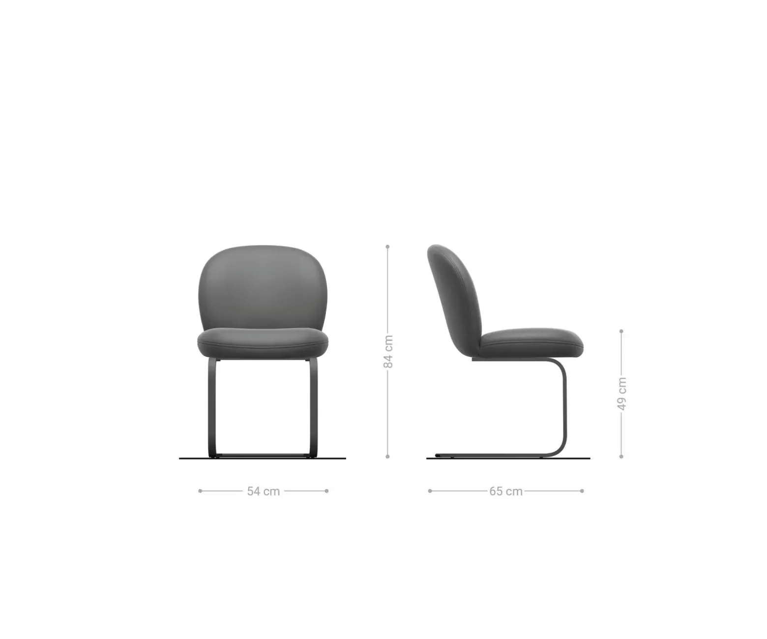 FreischwingerNube-Flex Bouclé Weiß Freischwinger flach Effektfinish Titan Taschenfederkern Sofort versandfertig
