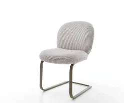 FreischwingerNube-Flex Cord Silbergrau Freischwinger flach Effektfinish Titan Taschenfederkern Sofort versandfertig