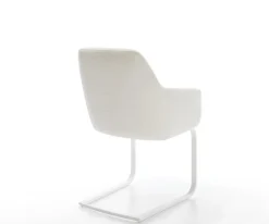 FreischwingerPejo-Flex Bouclé Soft Beige Freischwinger flach Weiß Taschenfederkern Sofort versandfertig