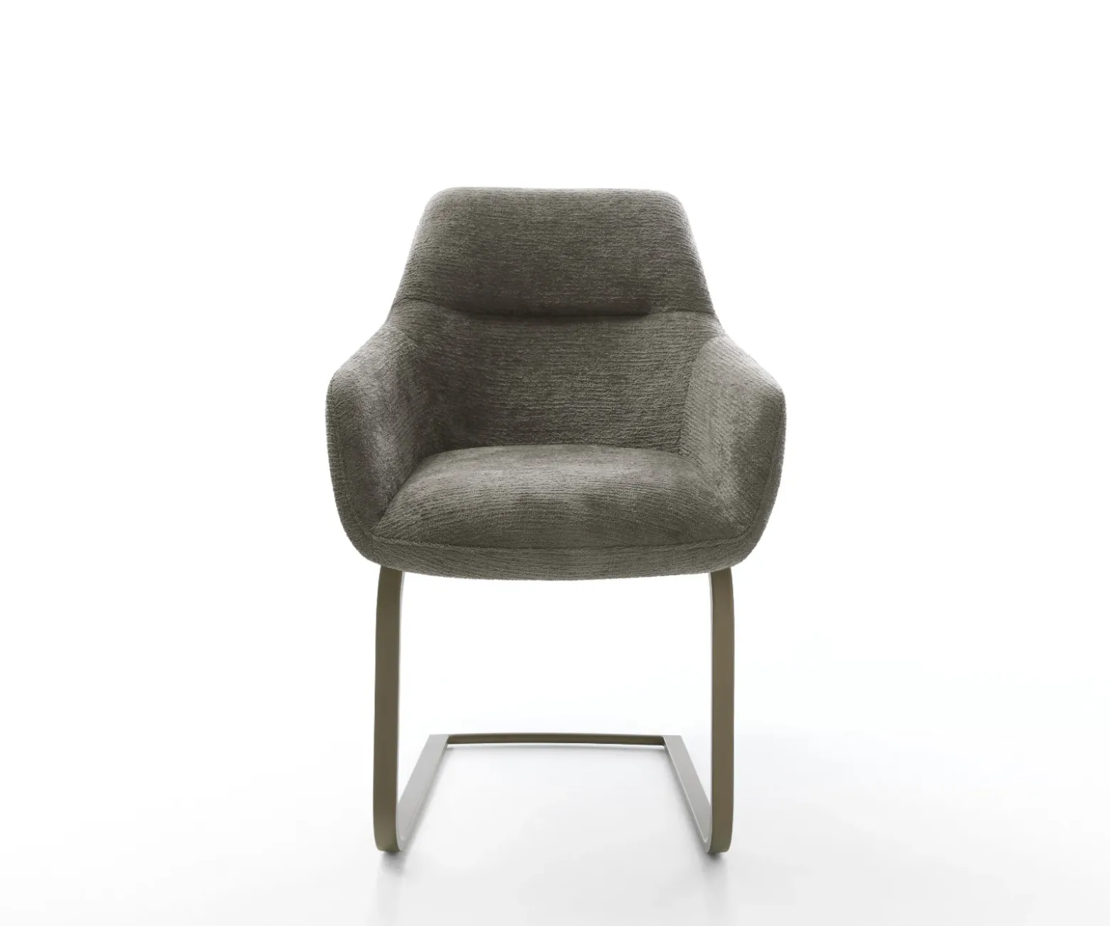 FreischwingerPejo-Flex Bouclé Soft Schlamm Freischwinger flach Effektfinish Titan Taschenfederkern Sofort versandfertig