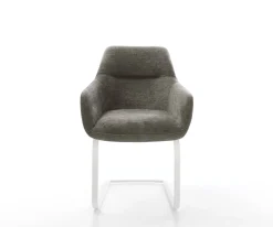 FreischwingerPejo-Flex Bouclé Soft Schlamm Freischwinger flach Weiß Taschenfederkern Sofort versandfertig