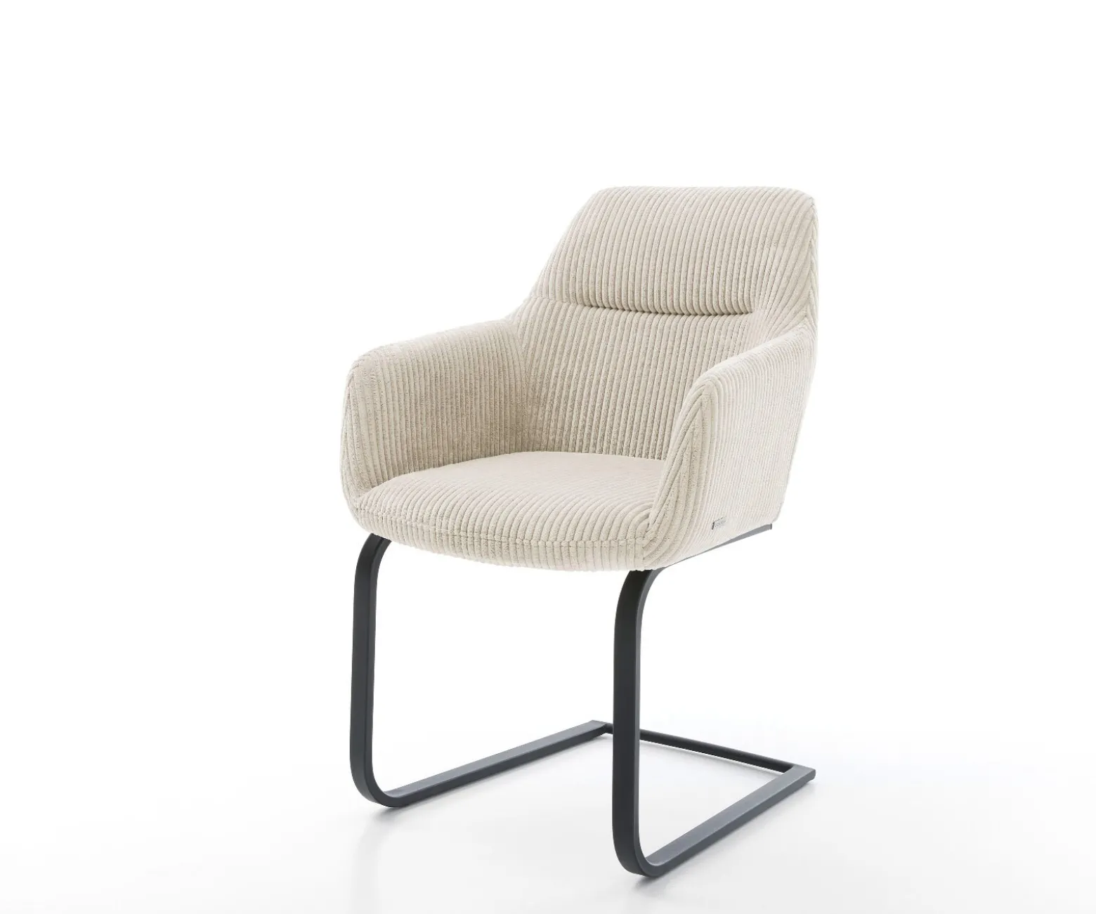 FreischwingerPejo-Flex Cord Beige Freischwinger flach Schwarz Taschenfederkern Sofort versandfertig