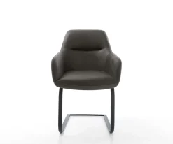 FreischwingerPejo-Flex Mikrofaser Anthrazit Vintage Freischwinger flach Schwarz Taschenfederkern Sofort versandfertig