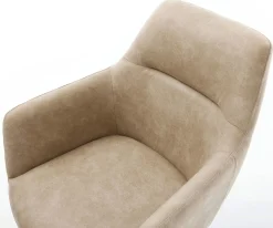 FreischwingerPejo-Flex Mikrofaser Beige Vintage Freischwinger flach Graphit Taschenfederkern Sofort versandfertig