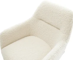 FreischwingerPejo-Flex Teddystoff Beige Freischwinger flach Weiß Taschenfederkern Sofort versandfertig