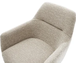 FreischwingerPejo-Flex Webstoff Soft Beige Freischwinger flach Weiß Taschenfederkern Sofort versandfertig