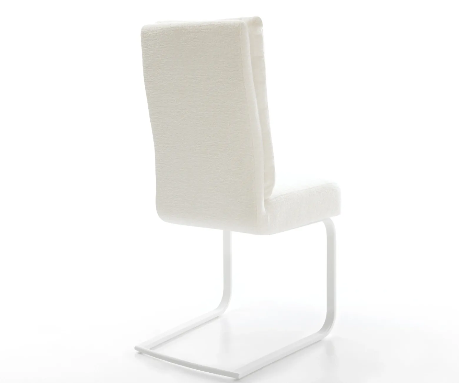 FreischwingerPela-Flex Bouclé Soft Beige Freischwinger flach Weiß Taschenfederkern Sofort versandfertig