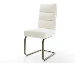 FreischwingerPela-Flex Bouclé Soft Beige Freischwinger flach Effektfinish Titan Taschenfederkern Sofort versandfertig