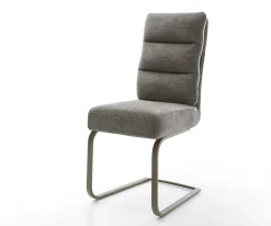 FreischwingerPela-Flex Bouclé Soft Schlamm Freischwinger flach Effektfinish Titan Taschenfederkern Sofort versandfertig
