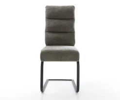 FreischwingerPela-Flex Bouclé Soft Schlamm Freischwinger flach Schwarz Taschenfederkern Sofort versandfertig