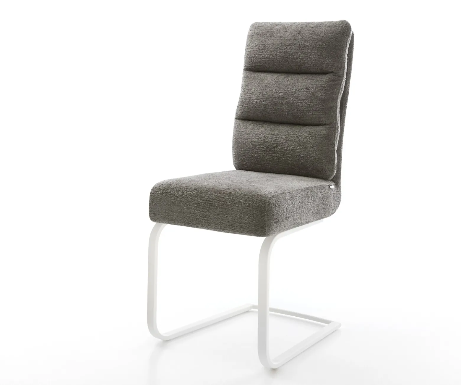 FreischwingerPela-Flex Bouclé Soft Schlamm Freischwinger flach Weiß Taschenfederkern Sofort versandfertig
