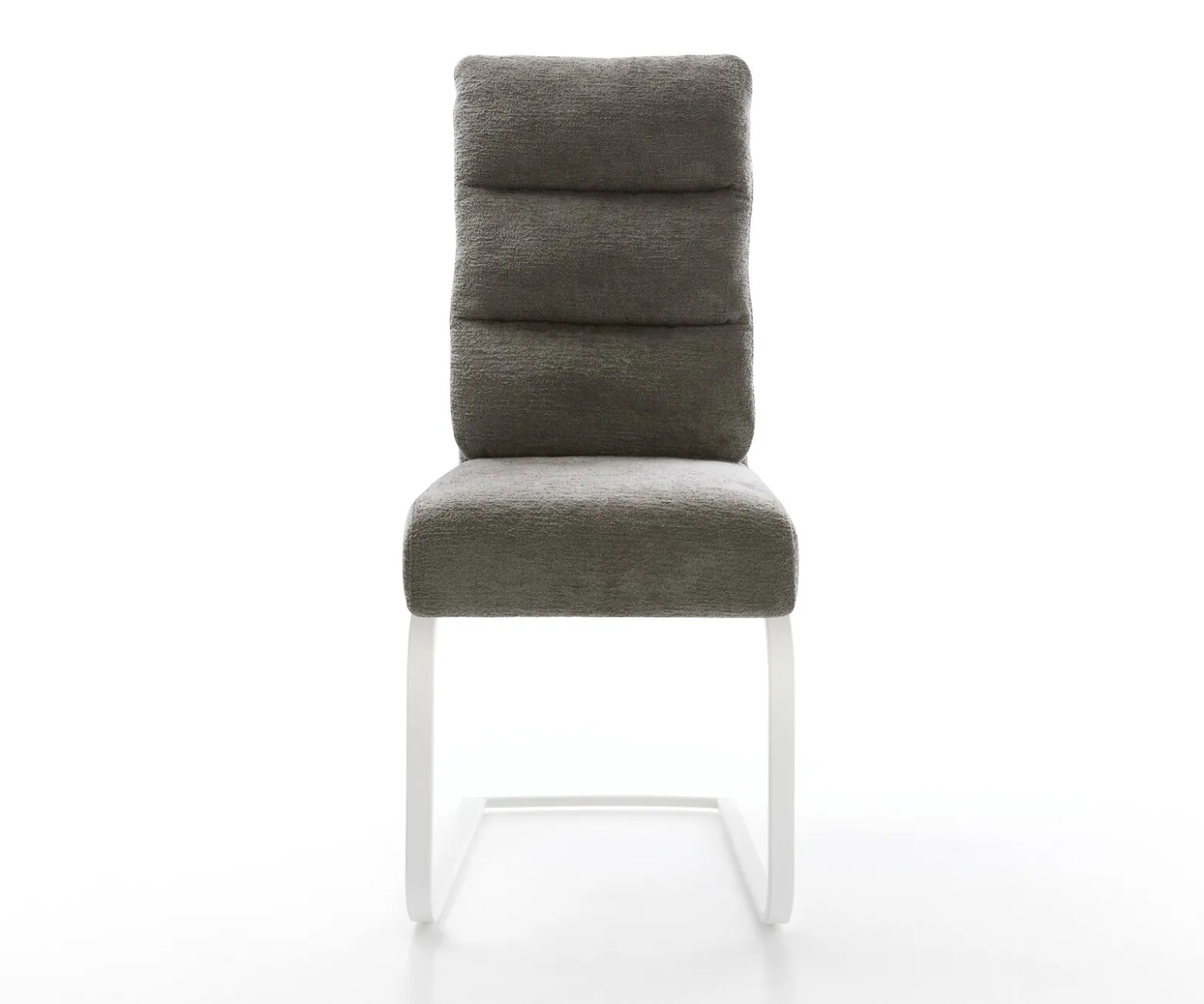 FreischwingerPela-Flex Bouclé Soft Schlamm Freischwinger flach Weiß Taschenfederkern Sofort versandfertig