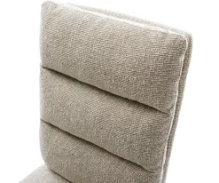 FreischwingerPela-Flex Webstoff Soft Beige Freischwinger flach Edelstahl Taschenfederkern Sofort versandfertig