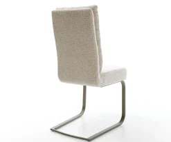 FreischwingerPela-Flex Webstoff Soft Beige Freischwinger flach Effektfinish Titan Taschenfederkern Sofort versandfertig