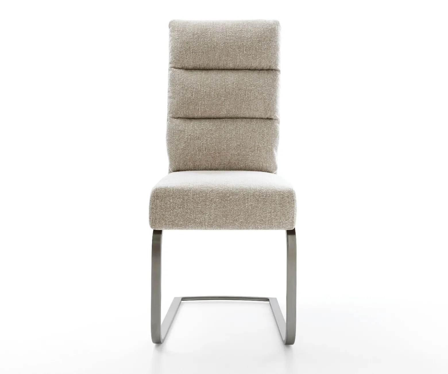 FreischwingerPela-Flex Webstoff Soft Beige Freischwinger flach Graphit Taschenfederkern Sofort versandfertig