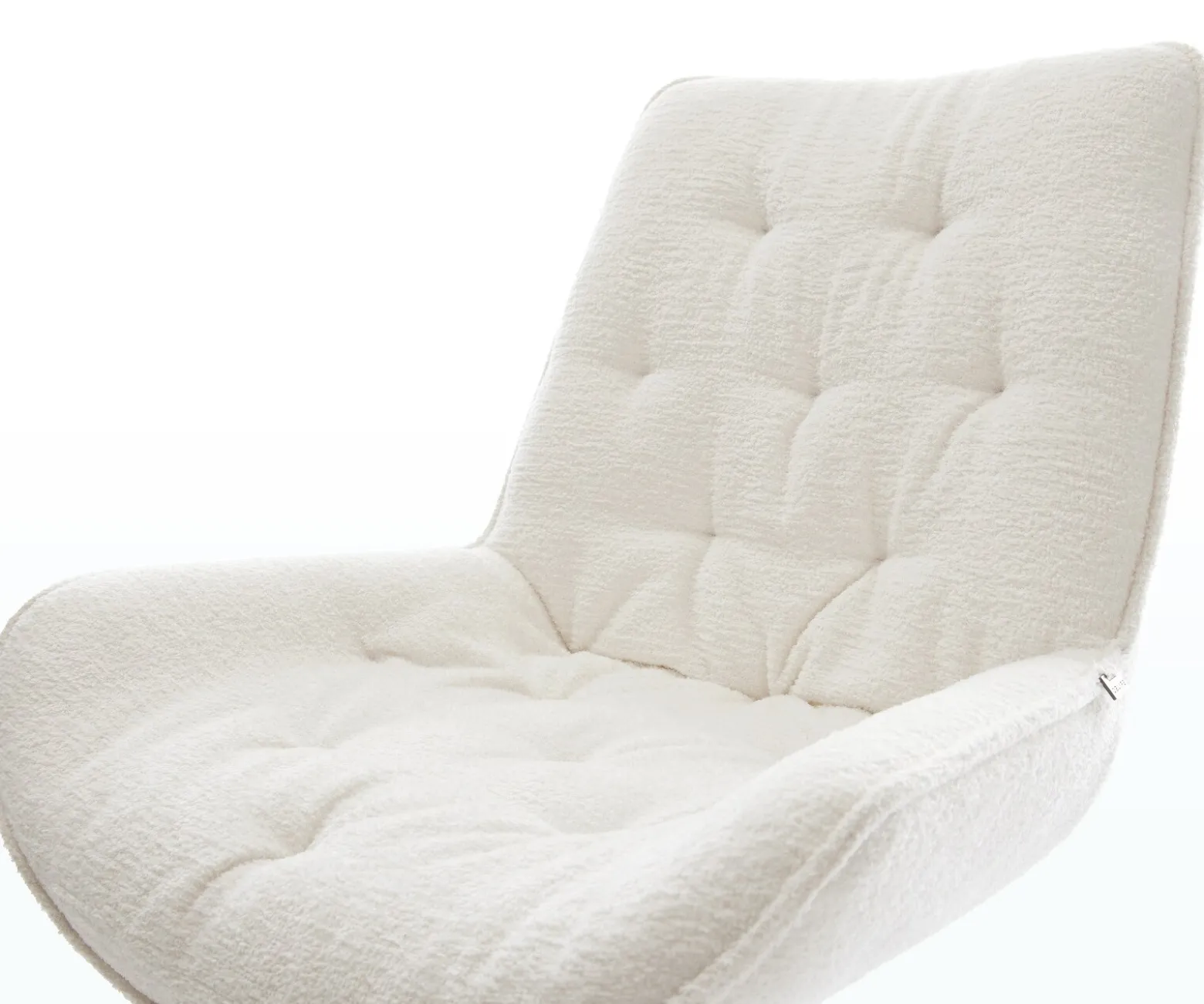 FreischwingerTaimi-Flex Bouclé Soft Beige Freischwinger flach Schwarz Sofort versandfertig