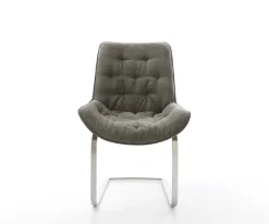 FreischwingerTaimi-Flex Bouclé Soft Schlamm Freischwinger flach Edelstahl Sofort versandfertig