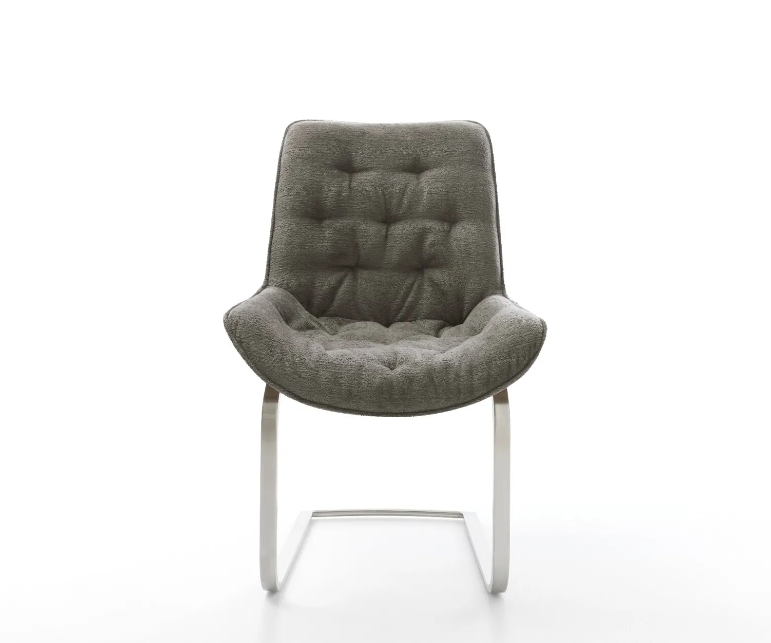 FreischwingerTaimi-Flex Bouclé Soft Schlamm Freischwinger flach Edelstahl Sofort versandfertig