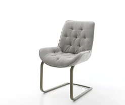 FreischwingerTaimi-Flex Strukturstoff Soft Grau Freischwinger flach Effektfinish Titan Sofort versandfertig