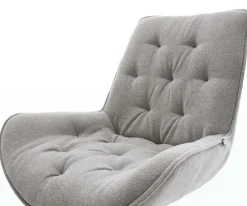 FreischwingerTaimi-Flex Strukturstoff Soft Grau Freischwinger flach Schwarz Sofort versandfertig