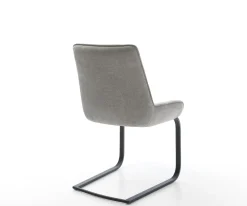 FreischwingerTaimi-Flex Strukturstoff Soft Grau Freischwinger flach Schwarz Sofort versandfertig