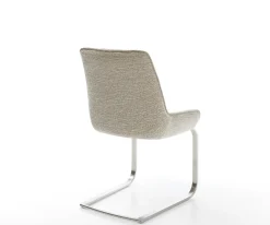 FreischwingerTaimi-Flex Webstoff Soft Beige Freischwinger flach Edelstahl Sofort versandfertig