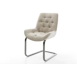 FreischwingerTaimi-Flex Webstoff Soft Beige Freischwinger flach Graphit Sofort versandfertig