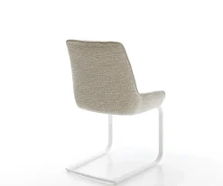 FreischwingerTaimi-Flex Webstoff Soft Beige Freischwinger flach Weiß Sofort versandfertig