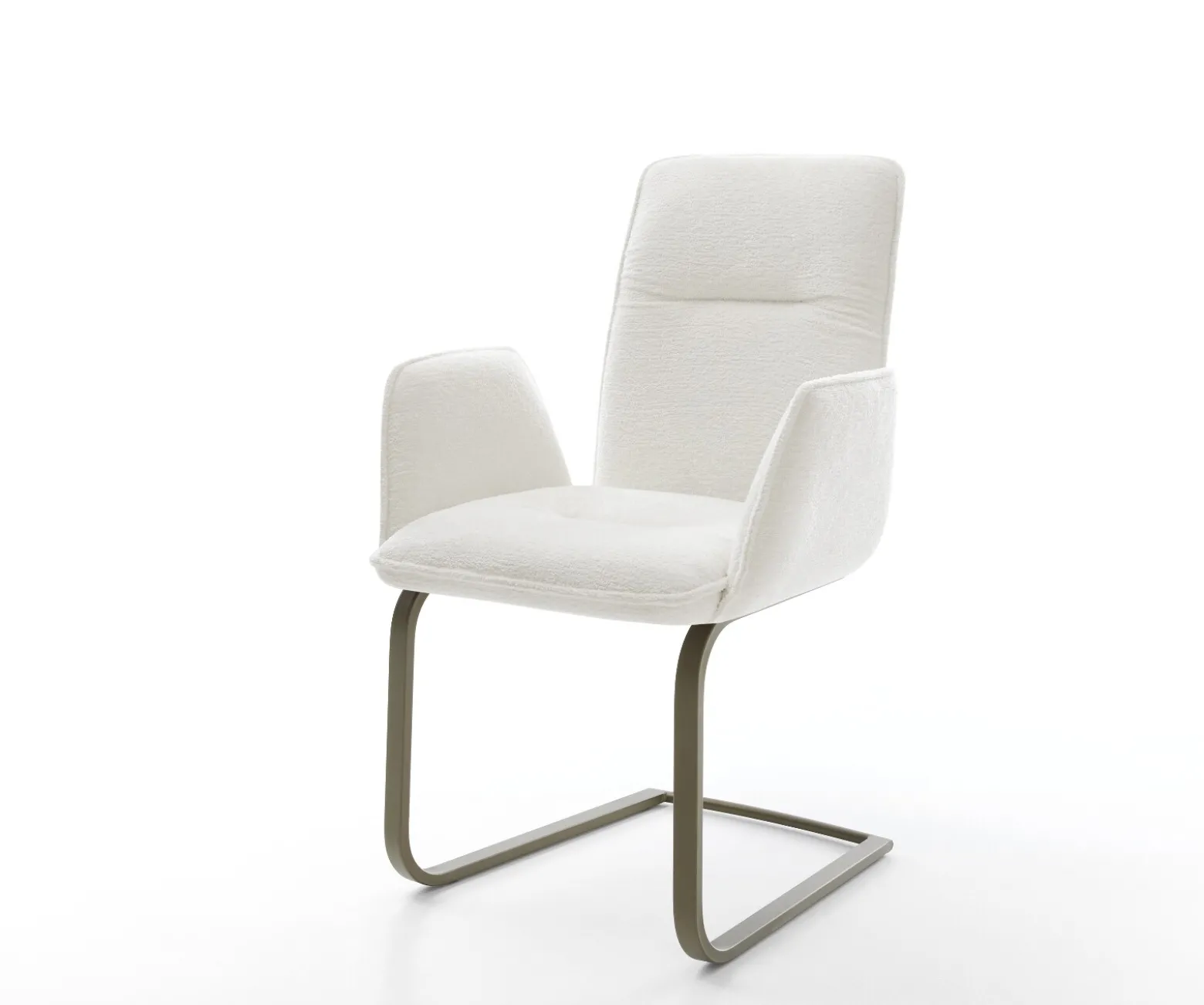 FreischwingerVinja-Flex Bouclé Soft Beige Freischwinger flach Effektfinish Titan Sofort versandfertig