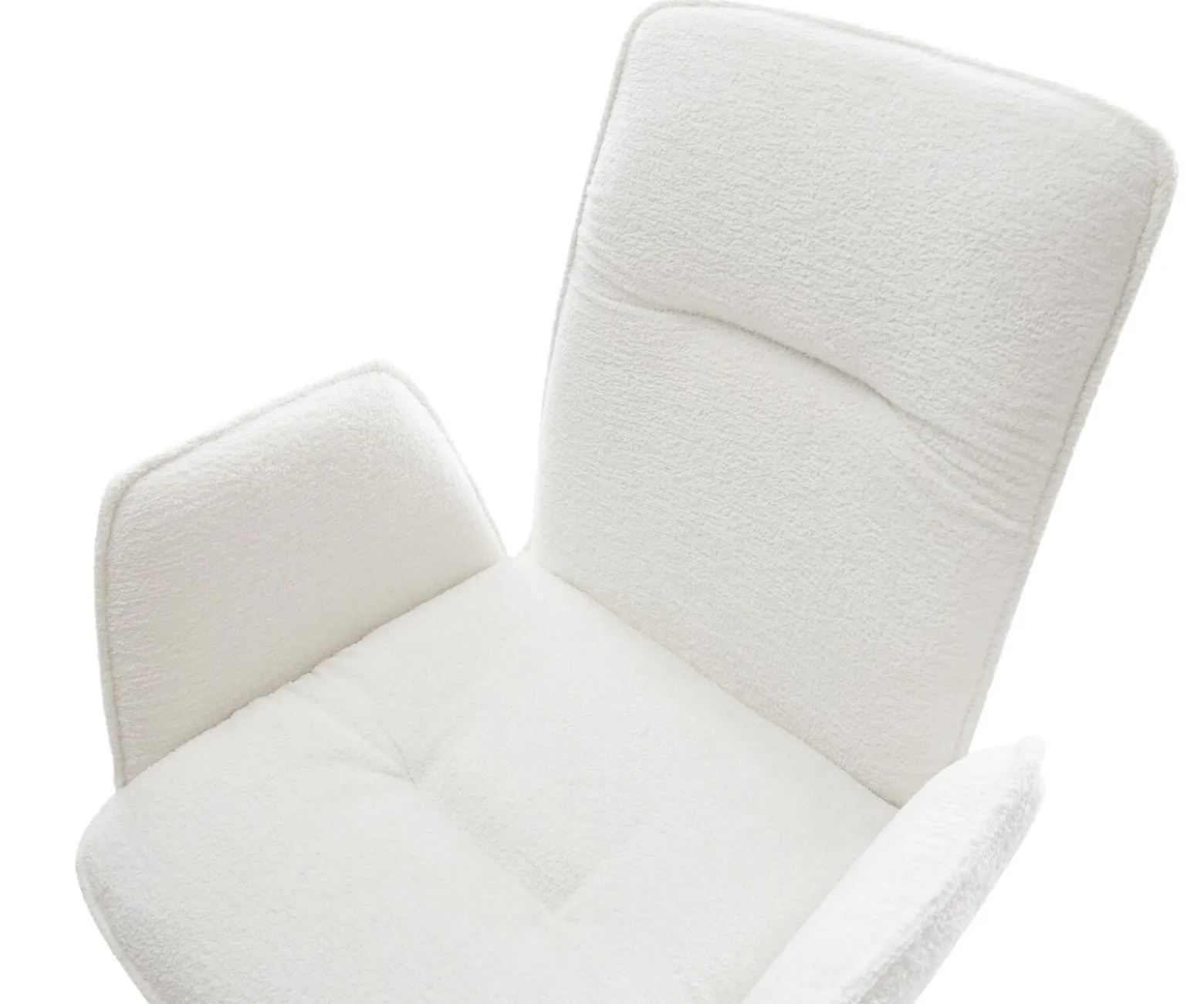 FreischwingerVinja-Flex Bouclé Soft Beige Freischwinger flach Edelstahl Sofort versandfertig