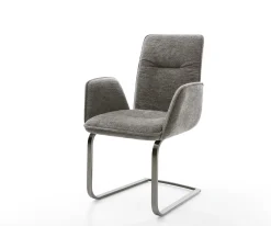 FreischwingerVinja-Flex Bouclé Soft Schlamm Freischwinger flach Graphit Sofort versandfertig