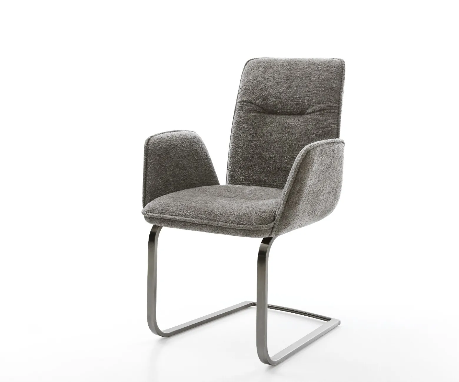 FreischwingerVinja-Flex Bouclé Soft Schlamm Freischwinger flach Graphit Sofort versandfertig