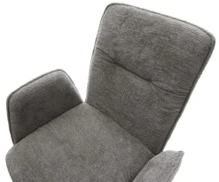 FreischwingerVinja-Flex Bouclé Soft Schlamm Freischwinger flach Graphit Sofort versandfertig