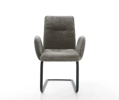 FreischwingerVinja-Flex Bouclé Soft Schlamm Freischwinger flach Schwarz Sofort versandfertig