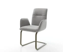 FreischwingerVinja-Flex Strukturstoff Soft Grau Freischwinger flach Effektfinish Titan Sofort versandfertig