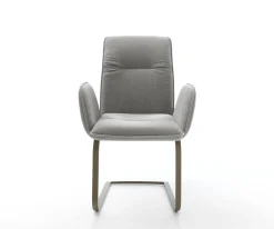 FreischwingerVinja-Flex Strukturstoff Soft Grau Freischwinger flach Effektfinish Titan Sofort versandfertig