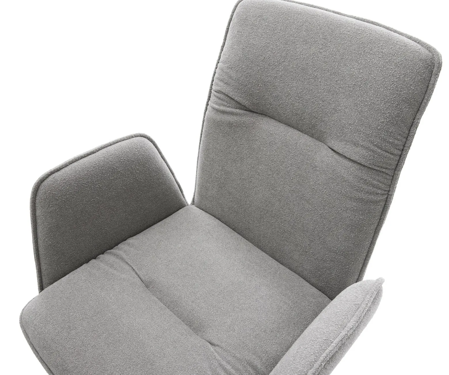 FreischwingerVinja-Flex Strukturstoff Soft Grau Freischwinger flach Edelstahl Sofort versandfertig